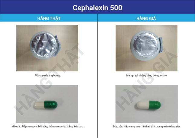 Cách nhận biết thuốc kháng sinh Cephalexin 500 giả ảnh 3