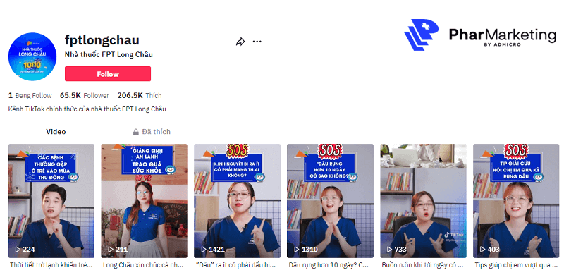 Long Châu triển khai đa dạng nội dung trên kênh Tiktok