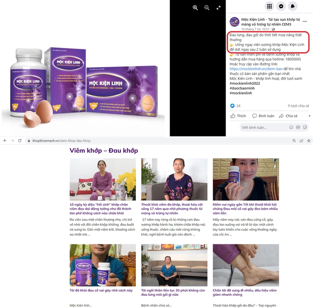 Dược phẩm Bảo Minh: Hàng loạt sai phạm khi quảng cáo TPCN, dược phẩm trên các website, Fanpage - Ảnh 2. Dược phẩm Bảo Minh: Hàng loạt sai phạm khi quảng cáo TPCN, dược phẩm trên các website, Fanpage - Ảnh 2.